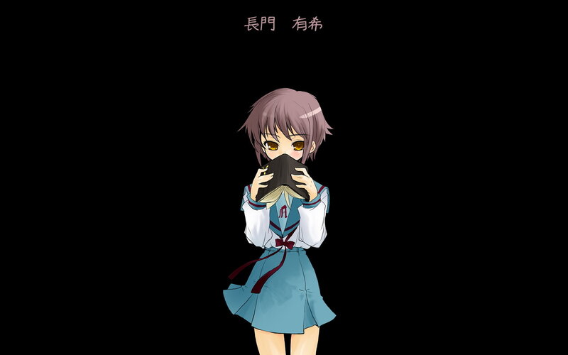 anime girl holding book