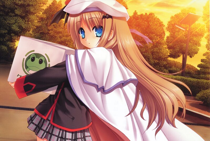 Anime Girl Holding Book — Orange