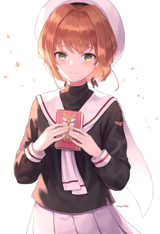 Anime Girl Holding Book — Pink, Calm