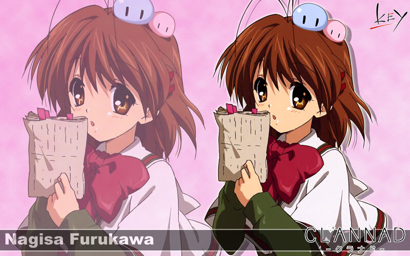 Anime Girl Holding Book — Pink, Innocent