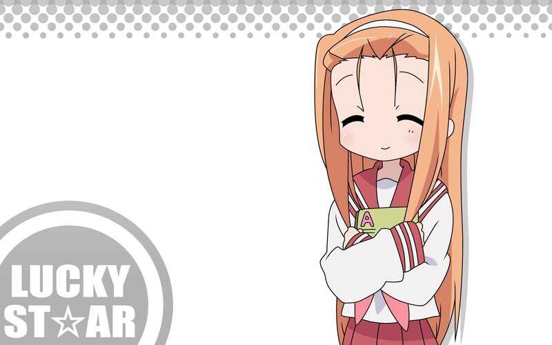 Anime Girl Holding Book — White, Cheerful