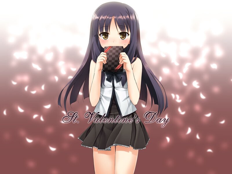 Anime Girl Holding Box