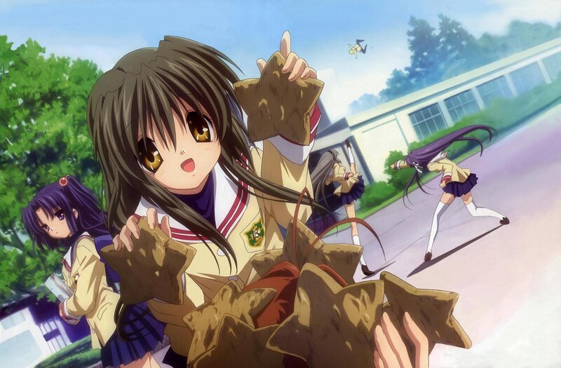 Anime Girl Holding Bread — Brown