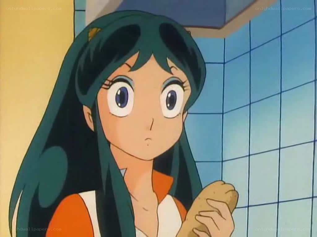 anime girl holding bread