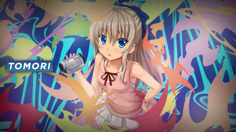 Anime Girl Holding Camera — Blue, Dynamic