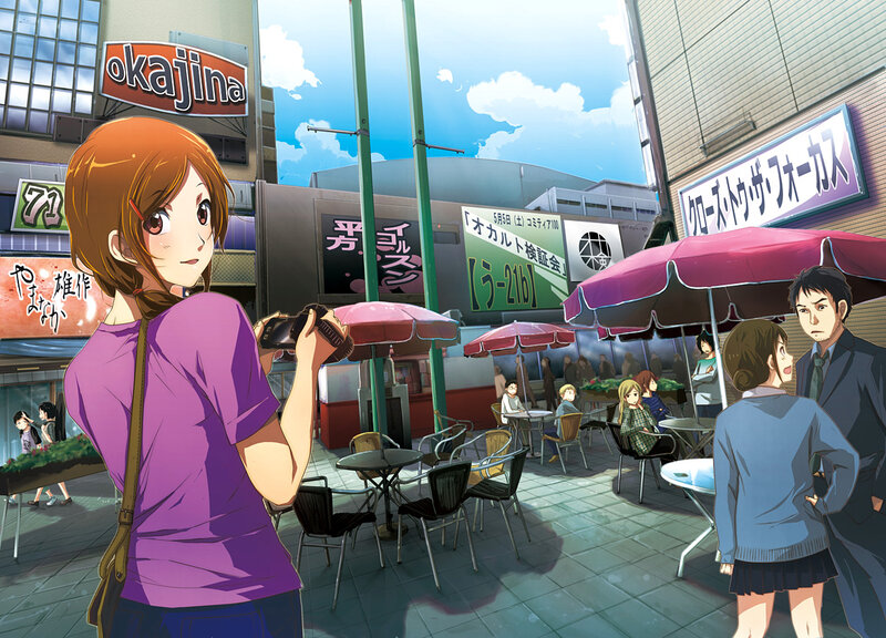 Anime Girl Holding Camera — Purple