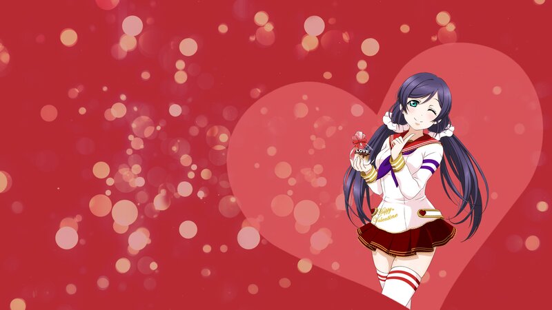 Anime Girl Holding Candy — Red