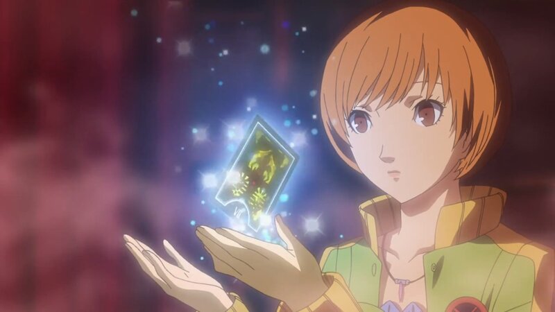 Anime Girl Holding Card — Orange
