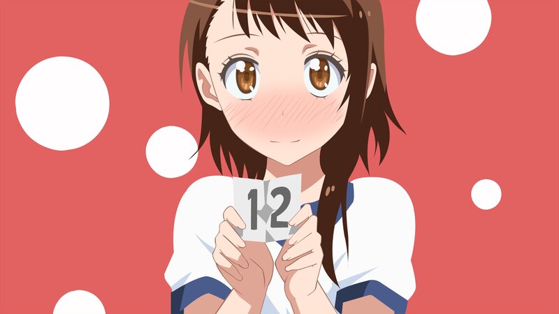 Anime Girl Holding Card — Red