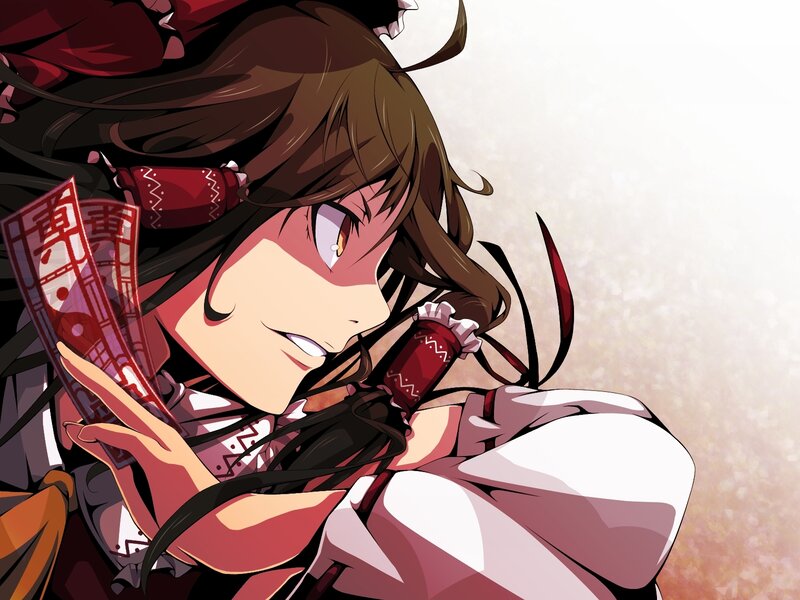 Anime Girl Holding Cards — Red