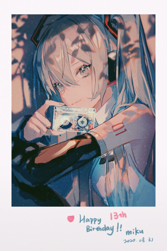 Anime Girl Holding Cassette