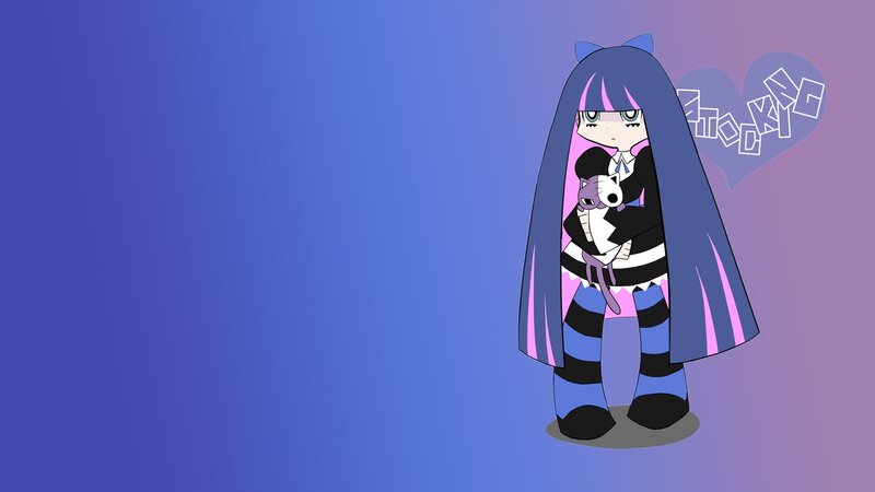 Anime Girl Holding Cat — Blue, Calm