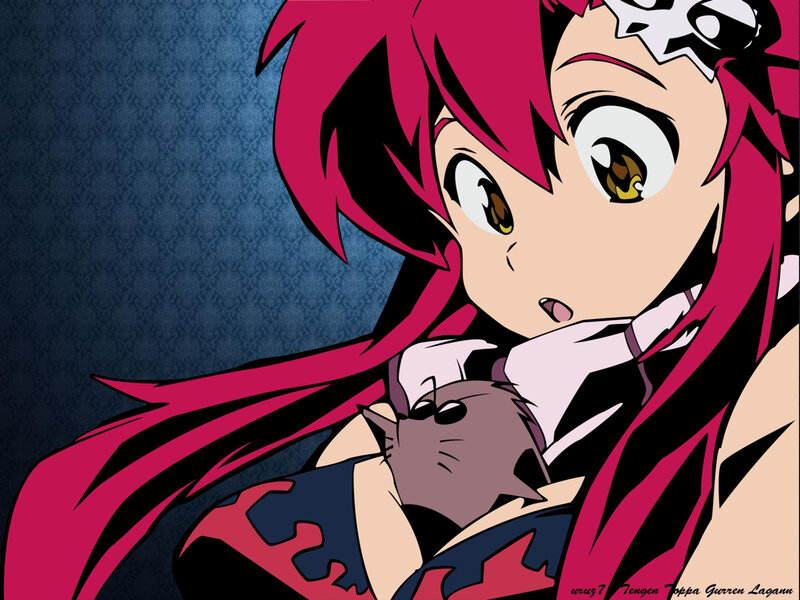 Anime Girl Holding Cat — Pink, Dramatic