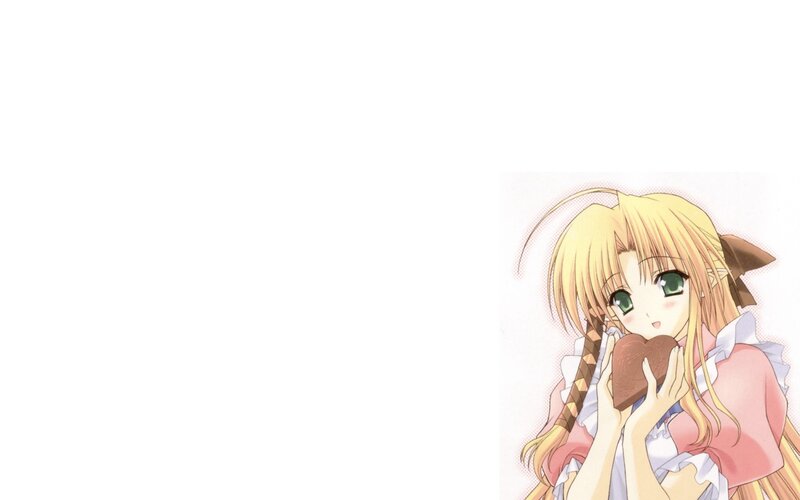 anime girl holding chocolate heart