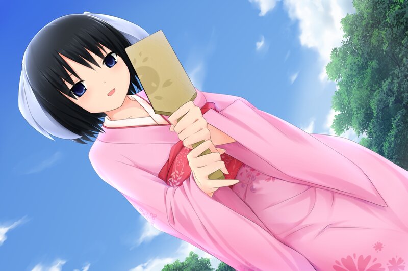 Anime Girl Holding Cleaver