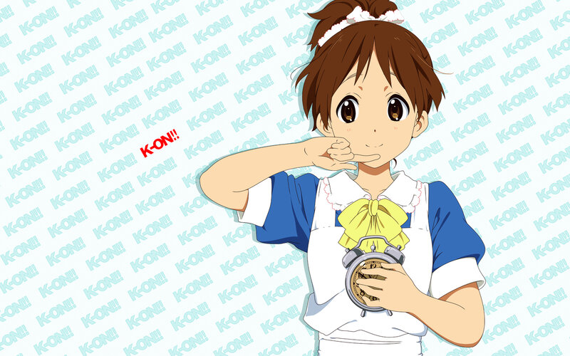 Anime Girl Holding Clock — Blue