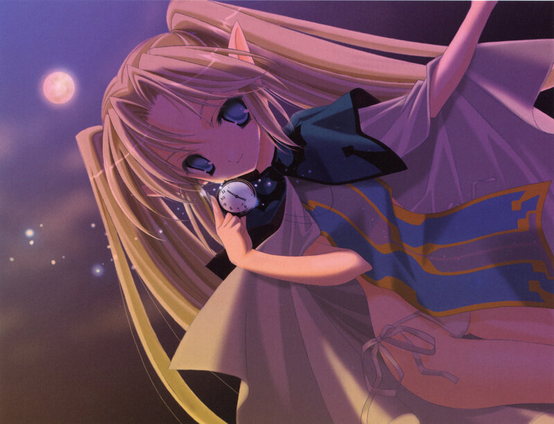 Anime Girl Holding Clock