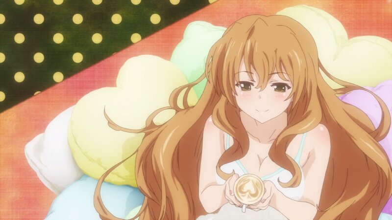 Anime Girl Holding Coffee — Brown