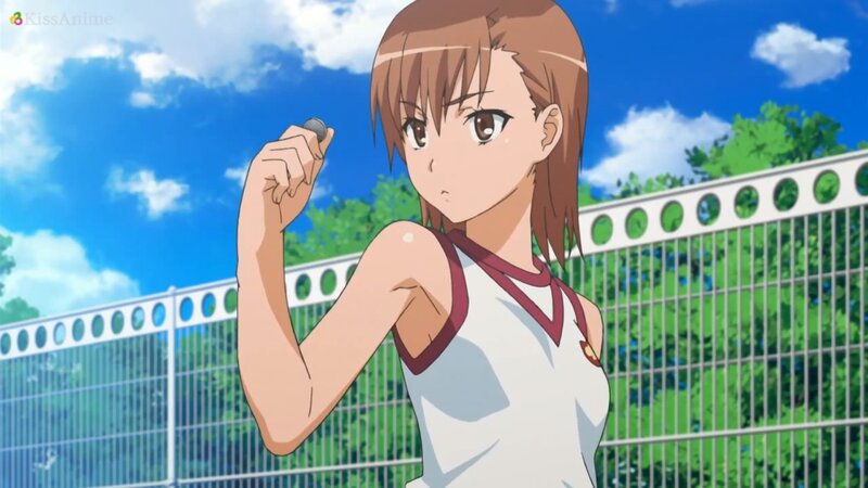 Anime Girl Holding Coin — Blue