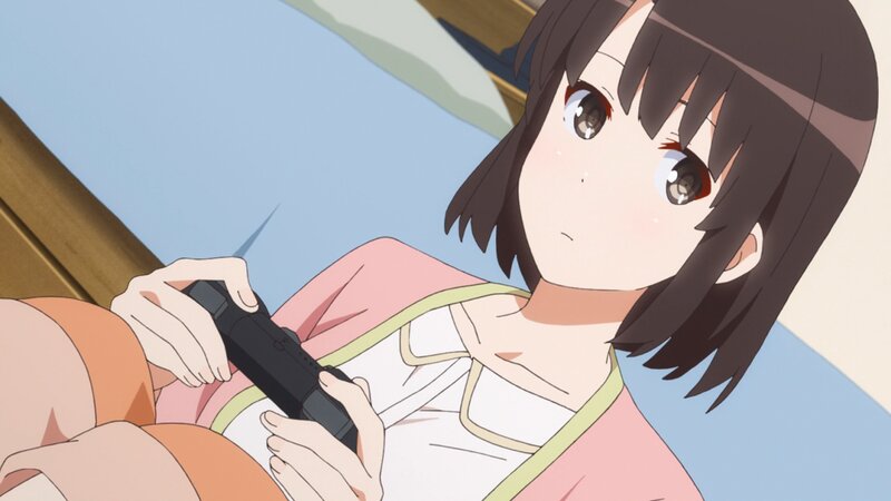 Anime Girl Holding Controller — Pink, Calm
