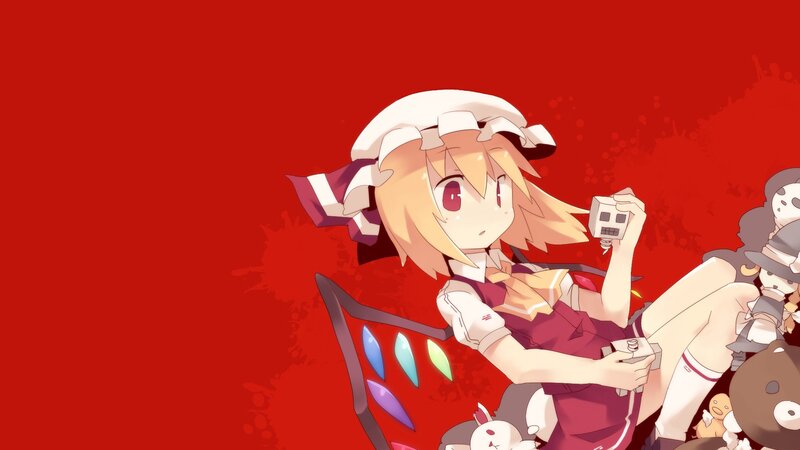 Anime Girl Holding Controller — Red