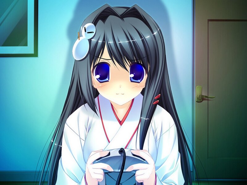 Anime Girl Holding Controller
