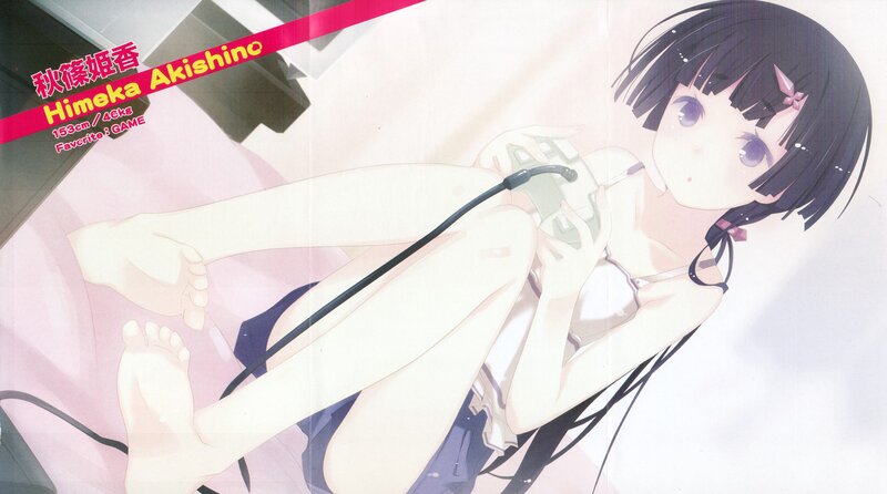 Anime Girl Holding Controller — White