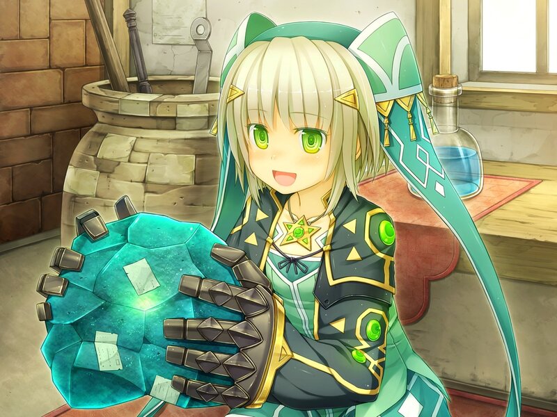Anime Girl Holding Crystal