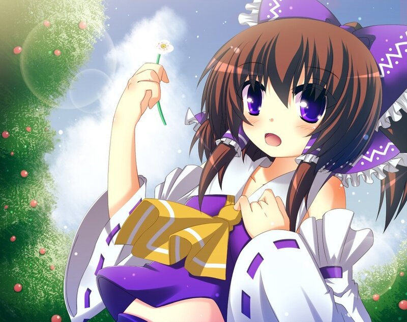 Anime Girl Holding Daisy