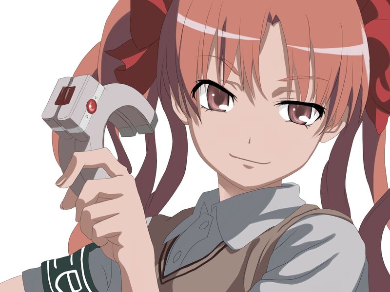 Anime Girl Holding Device — Pink