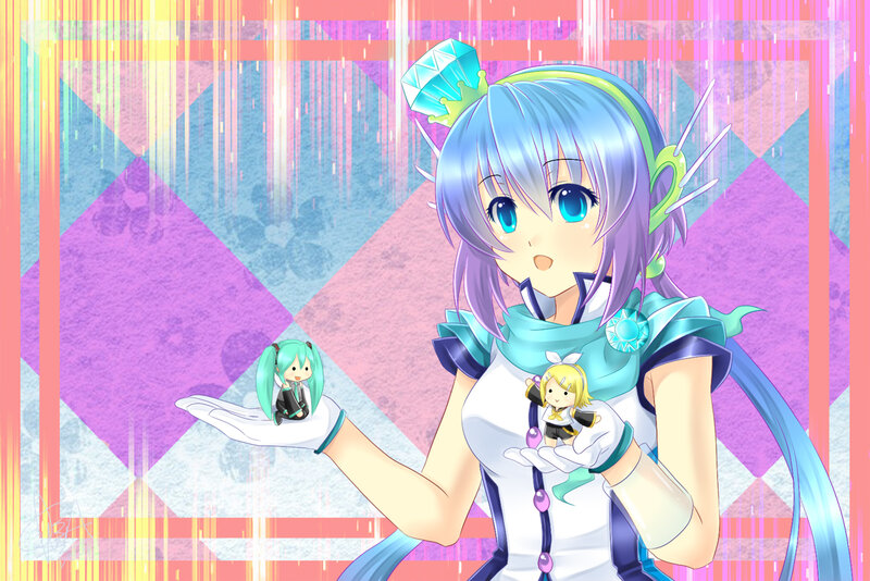 Anime Girl Holding Figures