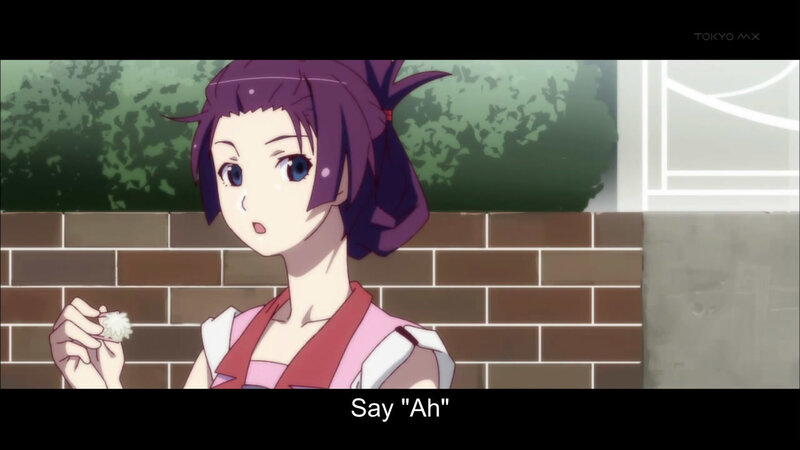 anime girl holding flower