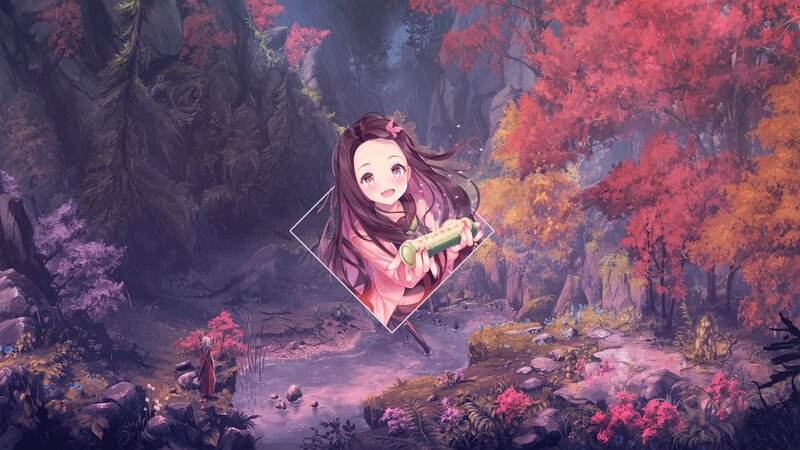 Anime Girl Holding Flute
