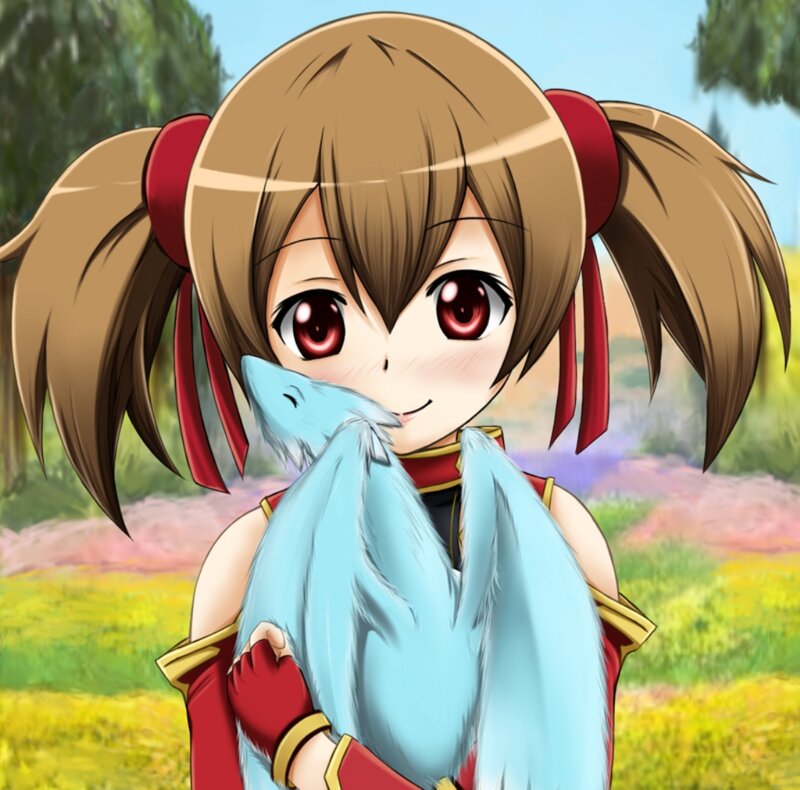 Anime Girl Holding Fox