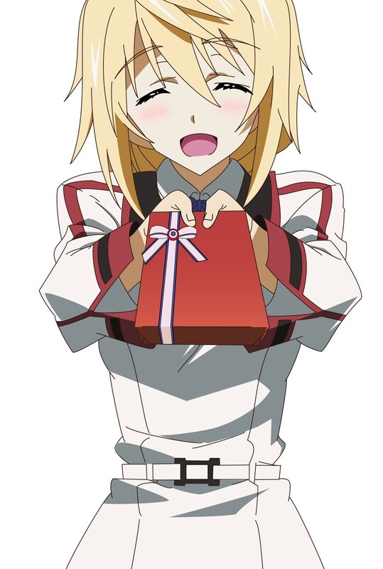 anime girl holding gift