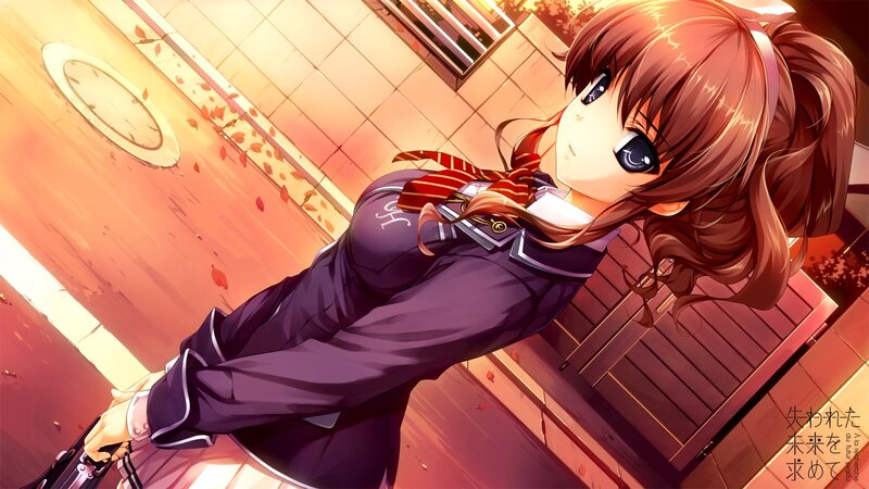 Anime Girl Holding Gun — Brown, Dramatic, Autumn