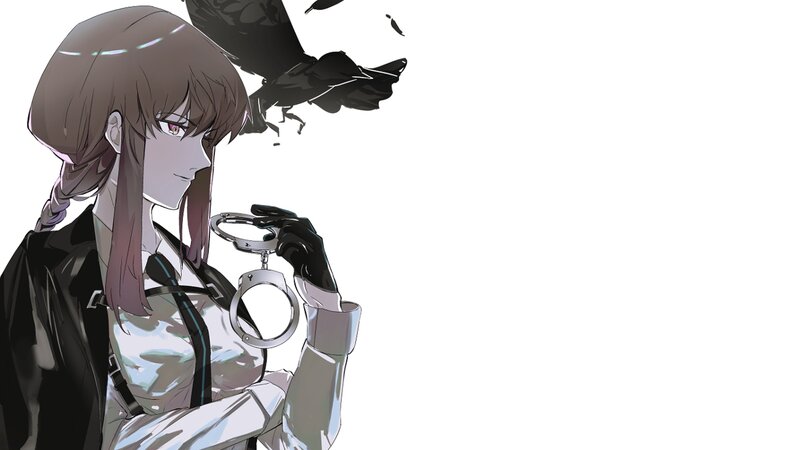 Anime Girl Holding Handcuffs