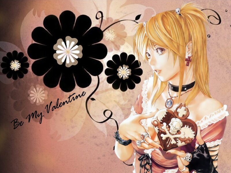Anime Girl Holding Heart — Brown