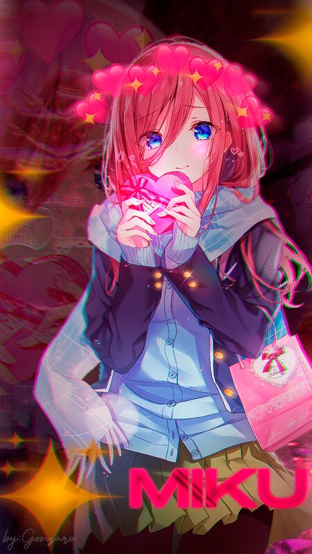Anime Girl Holding Heart — Pink, Dreamy, Digital Art