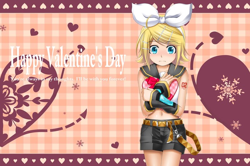 Anime Girl Holding Heart — Pink, Romantic, Digital Art