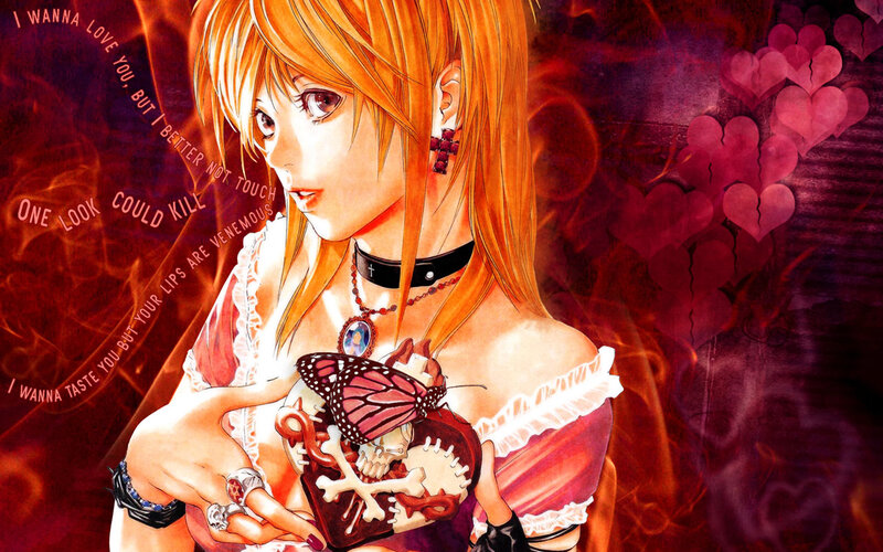 Anime Girl Holding Heart — Red, Dramatic