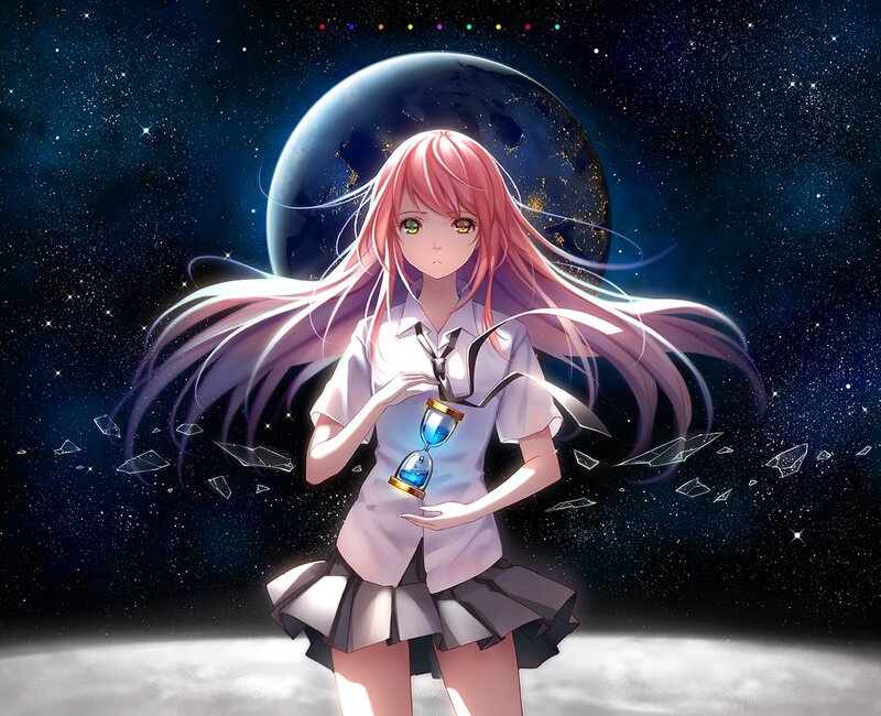 Anime Girl Holding Hourglass