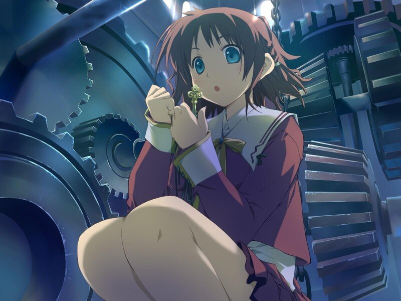 Anime Girl Holding Key