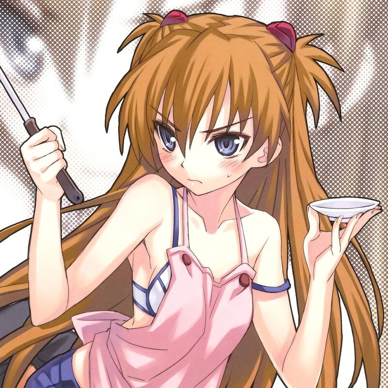 Anime Girl Holding Knife — Brown