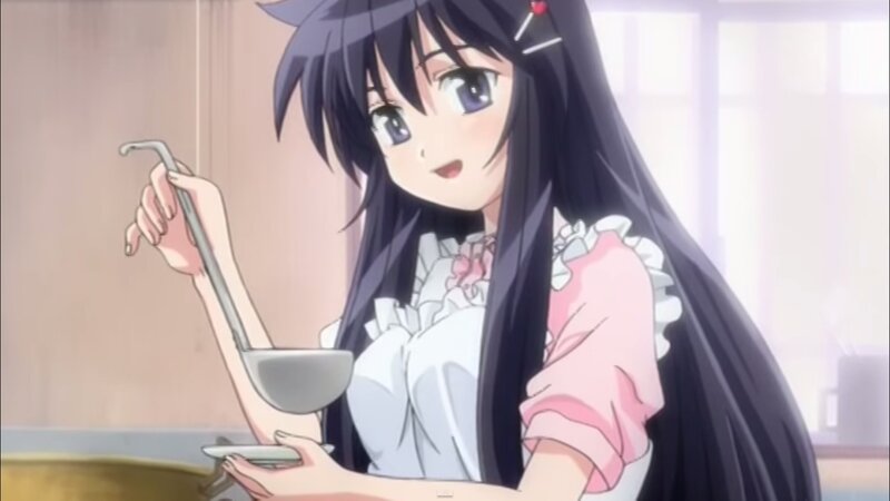 Anime Girl Holding Ladle