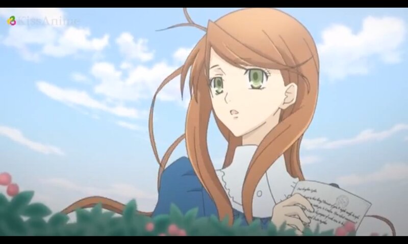 Anime Girl Holding Letter — Blue, Calm