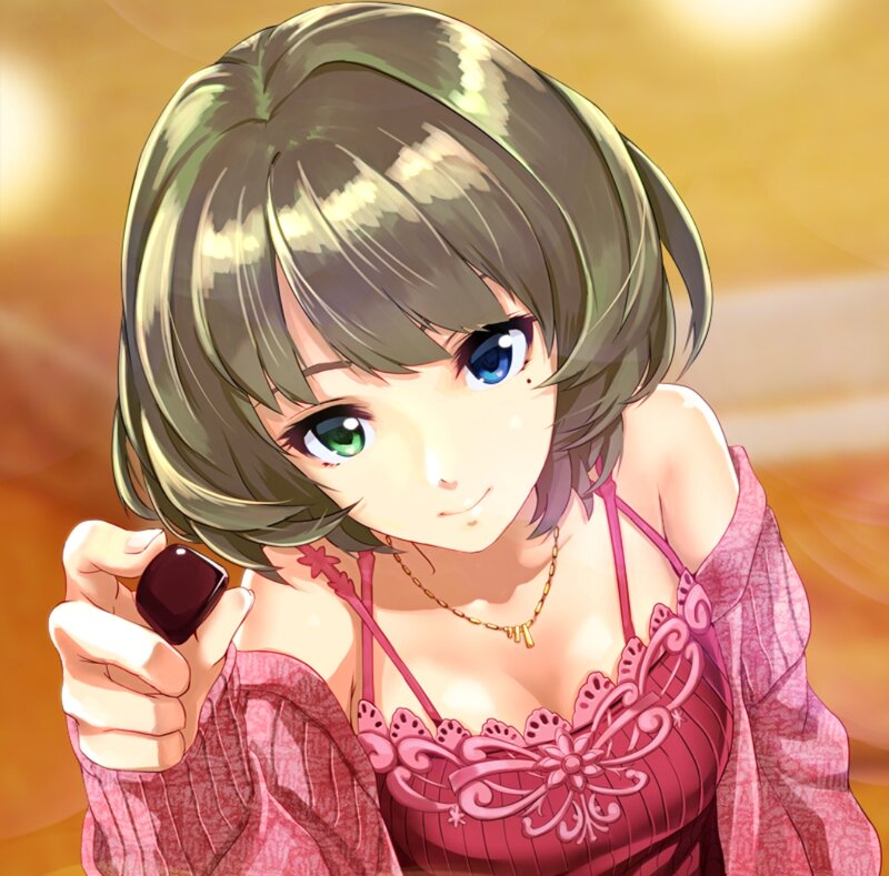 Anime Girl Holding Lipstick