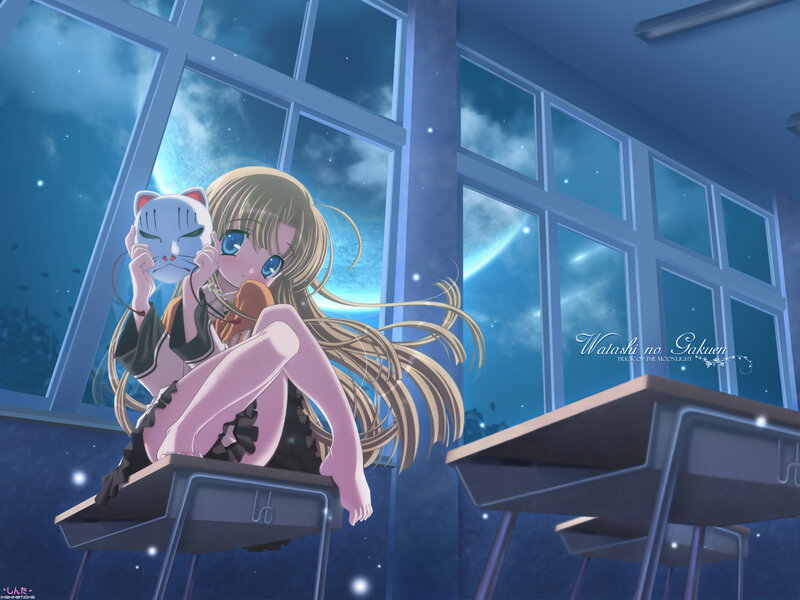 Anime Girl Holding Mask