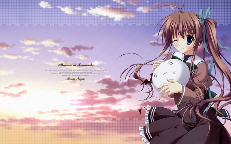 Anime Girl Holding Moon