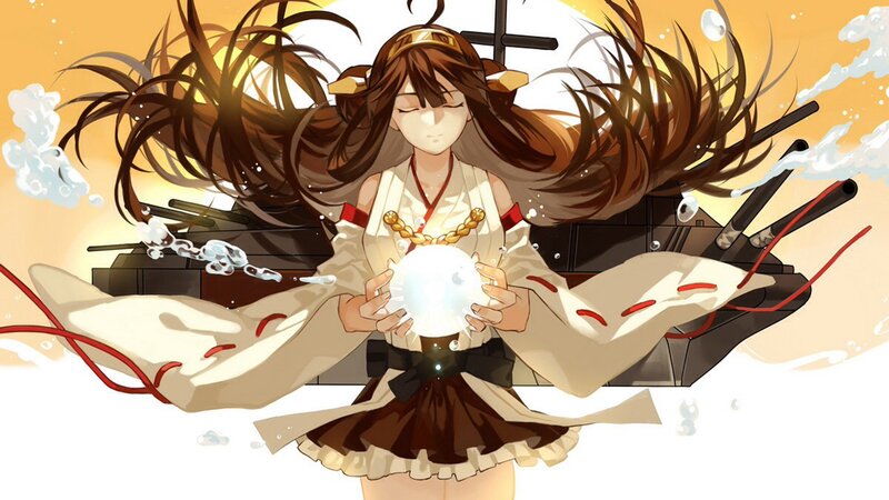 Anime Girl Holding Orb — Brown, Dramatic